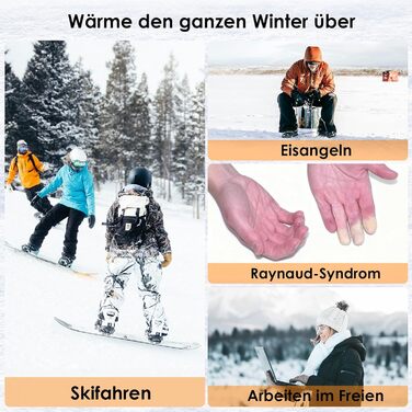 Обогріваючі рукавички Minthouz W11 для чоловіків та жінок, 7.4V, 3 режими нагріву, водонепроникні, з підтримкою сенсорного екрану, для роботи на відкритому повітрі, катання на велосипеді, лижах (XL)