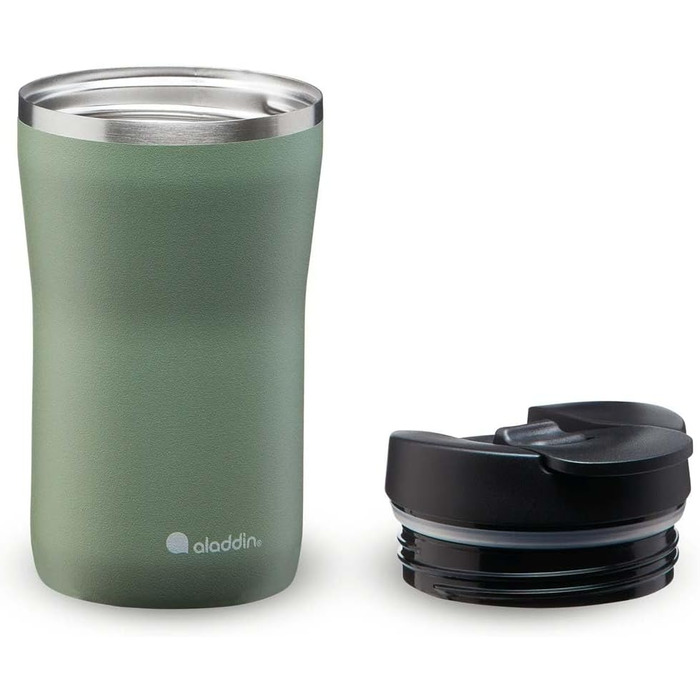 Термокружка Aladdin Barista Java з нержавіючої сталі 0.47L - Leak-Lock, для кави To Go, зберігає тепло 4 години, без BPA, можна мити в посудомийній машині (251 мл, Sage Green)