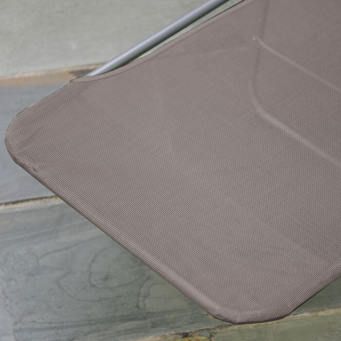 Outsunny Sun Lounger Садовий шезлонг Relax Lounger на 2 ноги Шезлонг коричневий складний для саду та патіо, стійкий до погодних умов та зручний