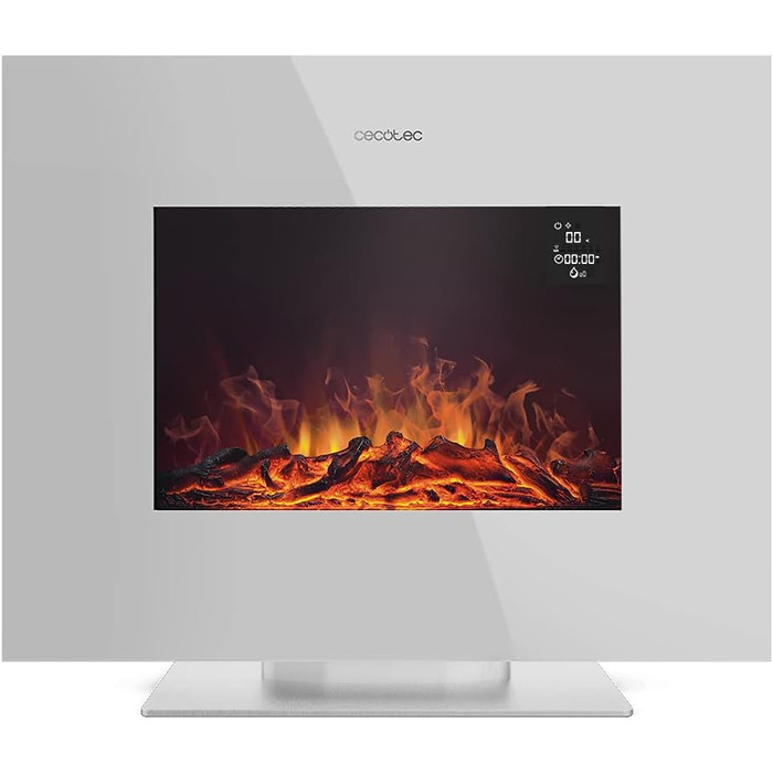 Електричний декоративний камін Cecotec ReadyWarm 2690 Flames Connected, 2000 Вт, Wi-Fi, білий, для 25 м²