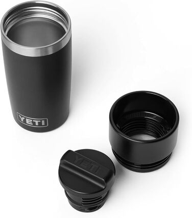 Термокружка YETI Rambler 12 oz (355 мл), чорна, з кришкою Commuter, нержавіюча сталь