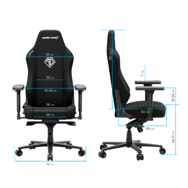 Крісло ігрове Anda Seat Phantom 3 XL Fabric Gray Size XL