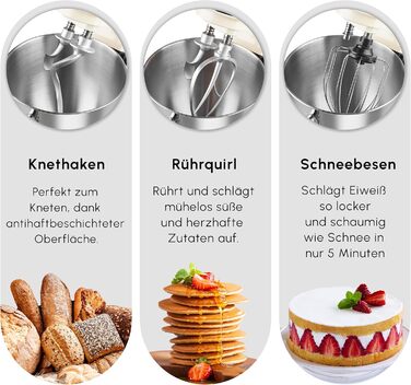 Міксер Karaca Blendburst Stand Mixer Iconic Beige, 1400W, 5.7л