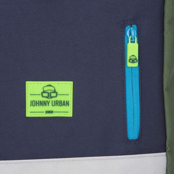 Рюкзак Johnny Urban Kids Boys & Girls Зелений - Молодший Аарон - Дитячий рюкзак з нагрудним ременем - Виготовлений з переробленого матеріалу - Від 3 років - 8л - Водовідштовхувальний Зелений / Синій