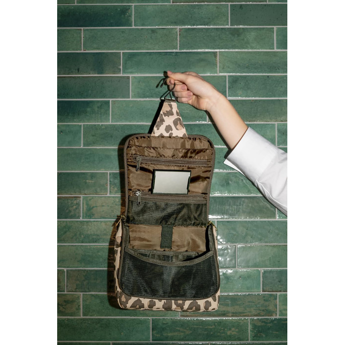 Сумка-органайзер Reisenthel Toiletbag Leo Macchiato Single з гачком, водонепроникний матеріал