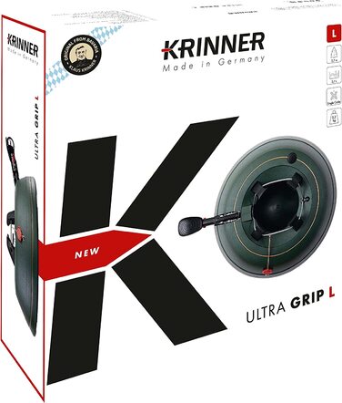 Підставка для ялинки KRINNER Ultra Grip L з механізмом натягу, педаллю та резервуаром 3.7л (до 2.7м) – Made in Germany