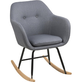 Крісло-гойдалка AC Design Furniture Wendy, метал, сірий (темно-сірий), 57x71x81 см