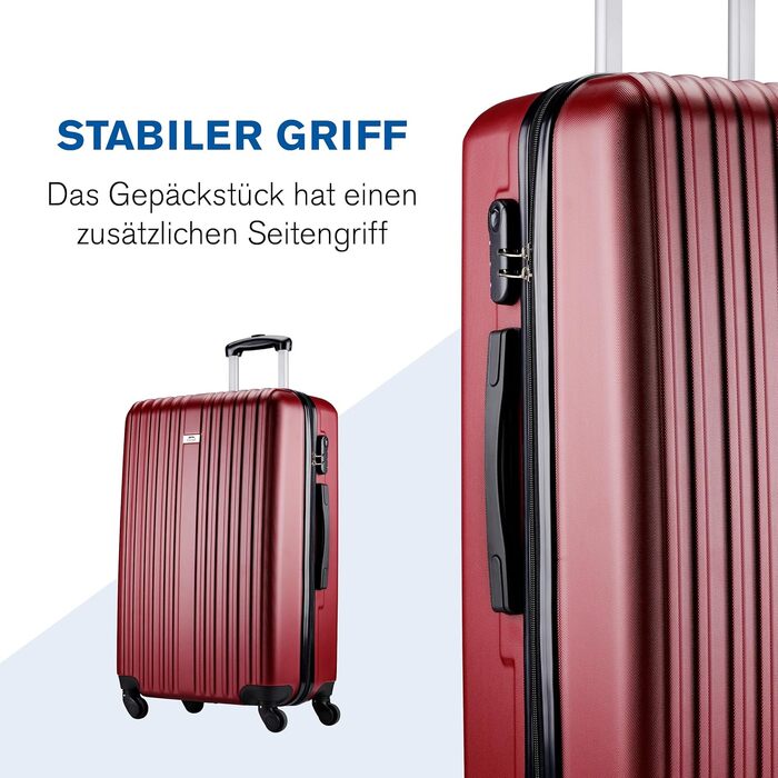 Набір валіз Slazenger - Набір дорожніх валіз із 3 предметів Набір валіз (2 предмети, червоний)