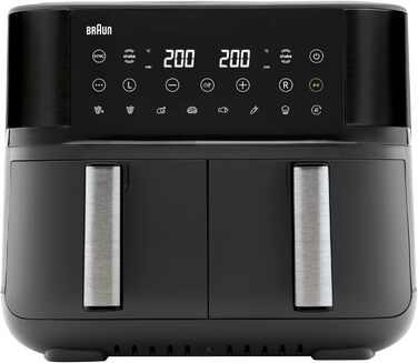 Фритюрниця повітряна Braun MultiFry 3 HF 3030, 4.3 л, 1500 Вт, цифрове керування, 8 програм, чорна