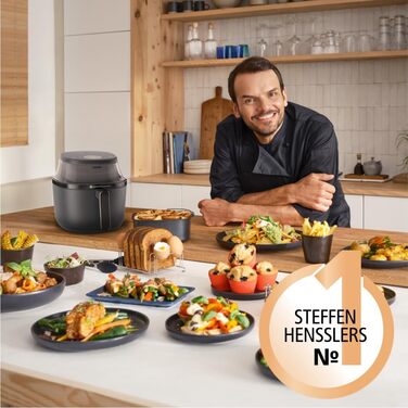 Фритюрниця Philips Airfryer 3000 Series 7.2 л з віконцем, 16-в-1, RapidAir Plus, видалення жиру, легке очищення, додаток HomeID