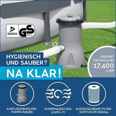 Каркасний басейн Bestway Fast Set з фільтром, круглий, 457x122 см, синій