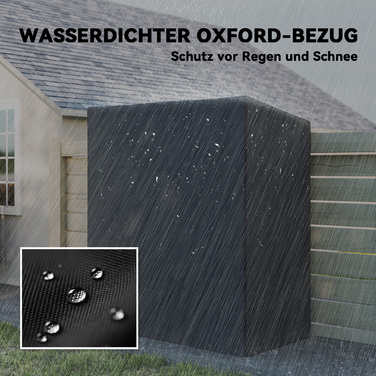 Стійка для дров Outsunny – міцна металева конструкція з тканиною-чохлом, здатна витримувати навантаження до 300 кг. Розміри: 140 x 70 x 154 см. Колір: чорний.