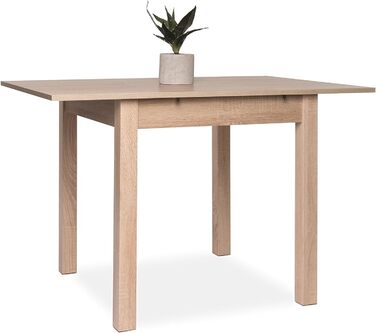 Обідній стіл Inter Trade Corporation Küchentisch: білий (Sonoma Eiche), 80-120 x 80 см, з висувною панеллю