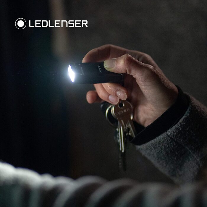 Брелок Ledlenser K6R, 400 люмен, що перезаряджається, з інтерфейсом USB-A, з червоним світлом (сірий) (сірий колір K4R)