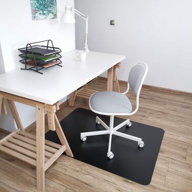 Килимок LEVIATAN Накладка на офісне крісло Килимок для захисту підлоги Офісне крісло біле Стілець письмовий 1200х900мм (універсальний, 1200х900 мм, чорний)
