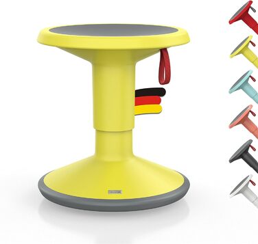 Interstuhl UPis1 - Ергономічний стілець-хокер з ефектом свингу, регульована висота, жовтий (UP Junior)