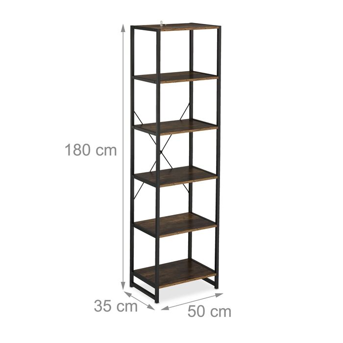 Стелаж Relaxdays на 6 полиць