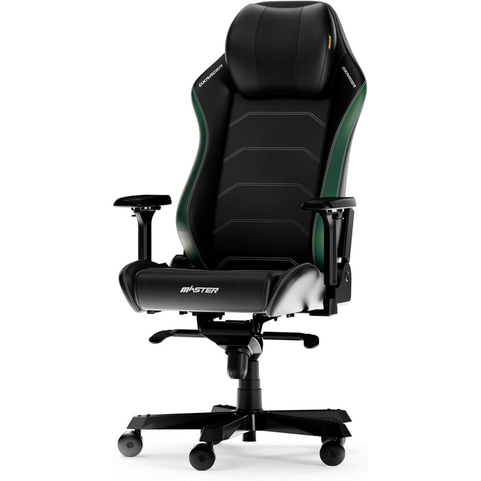 Ігрове крісло DXRacer MASTER XL, чорно-зелена шкіра з мікрофібри