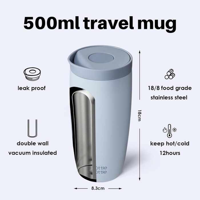 Термокружка BOTTLE Thermobecher 350 мл, для кави та чаю, з вишуканим клапаном Quick-Press, ізольована модель Travel Mug Classic Grande (Зелений)