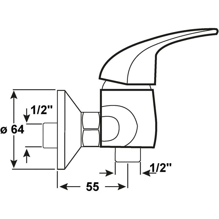 Змішувач для ванни Cornat Piccolo SA841 - латунний корпус, хром, 1/2