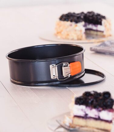 Форма для випічки LE CREUSET, діаметр 26 см, з антипригарним покриттям, з вуглецевої сталі, для випічки кисленького тіста, сірий/помаранчевий