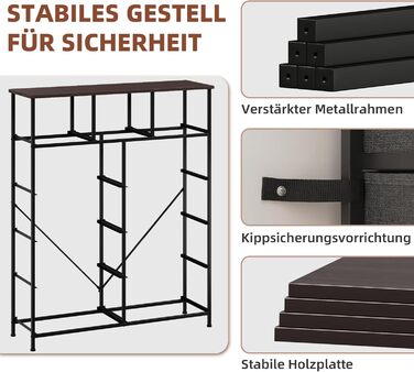 Комод з шухлядами Somdot, тканинний комод, комод для спальні, вітальні, передпокою, 5/11 шухляд, білий, штучна шкіра (кольори: котравий сірий, 30T x 100B x 118.5H см)