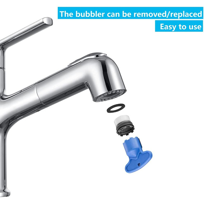 Змішувач для ванної кімнати ONECE з висувною лійкою та душем, хром, 2 режими струменя