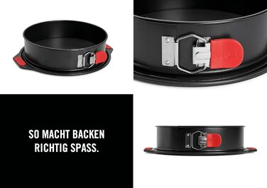 Форма для випічки Woll Springform Ø 26 см - висувна, без PFAS, з антипригарним покриттям та силіконовими ручками, придатна для духовки та мийки, діаметр 26 см, висота 7 см