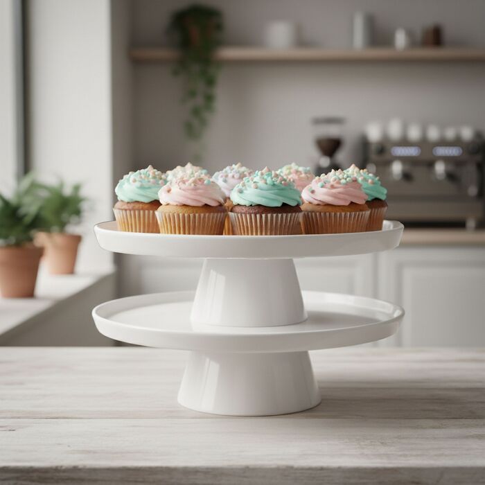 Підставка для тортів Relaxdays білого кольору