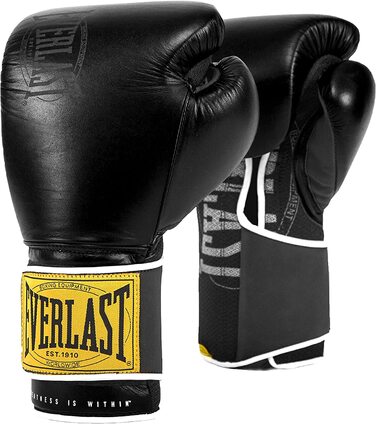 Боксерські рукавички для дорослих унісекс Everlast 1910 класичні тренувальні рукавички чорний 12 унцій