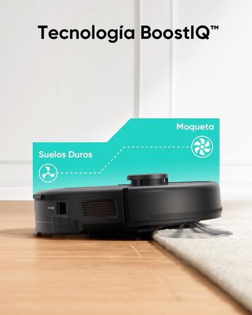 Робот-пилосос eufy L60 з базою самостійного очищення, потужність 5000Pa, захист від намотування волосся, 60 днів роботи без очищення, iPath лазерна навігація (відновлений) (L60 Hybrid SES)