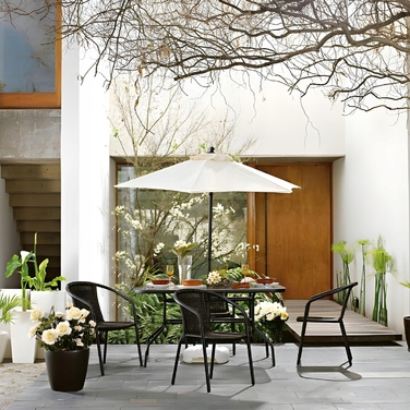 Комплект садових меблів Go Garden, метал, чорний, 7 предметів