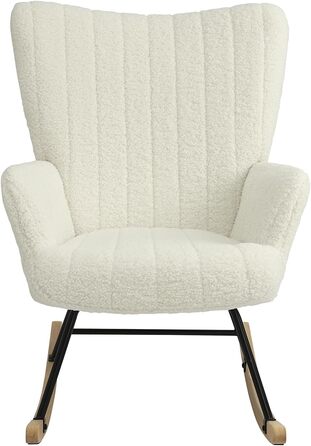 Крісло-гойдалка Vielllliving для спальні, 150 кг, темно-сірий (бежевий), 93x84x55.5 см