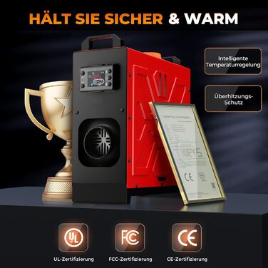 Дизельний опалювач 8kW з дистанційним керуванням та LCD-дисплеєм для авто, дому, RV, човнів та вантажівок