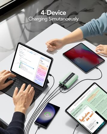 МАгод, швидкий зарядний пристрій 22,5 Вт, USB-C, PD QC3.0, сумісний з iPhone та іншими пристроями (зелений), 20000