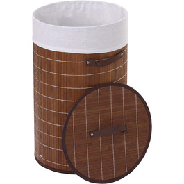 Кошик для білизни Mendler HWC-C21, ящик для прання білизни, кошик для білизни, кошик для білизни, бамбук близько 59x35 см, 50 л- (коричневий)