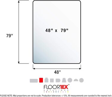 Підлоговий захисний килимок Floortex Килимок для офісного стільця 'Ecotex evolutionmat Виготовлений з покращеного полімеру з вмістом вторинної сировини до 50 прозорий прямокутні Сертифікація TV для стандартного ворсу (120 х 200 см, килими)