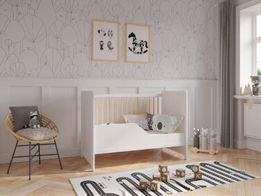 Дитяче ліжко-приліжкова кроватка Love For Sleep Tokyo 120x60 см з бар'єром, трансформується, антрацит-горіх, збірна, для малюків