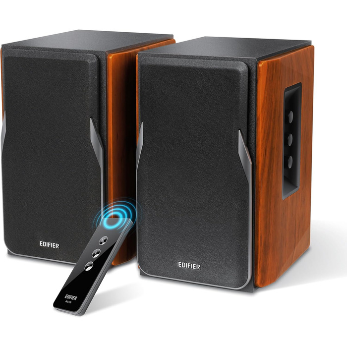 Edifier R1280T: Активні референсні колонки 2.0 - 42W RMS, Коричневий, Без Bluetooth, Для ПК та Студії