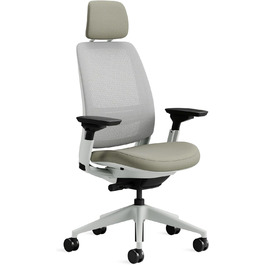 Офісний стілець Steelcase Series 2 з підтримкою спини LiveBack, 4D підлокітники, регульована підголівник, колір Трюфель