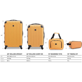 Набір валіз Travelers Club Midtown Hardside (Butterscotch)