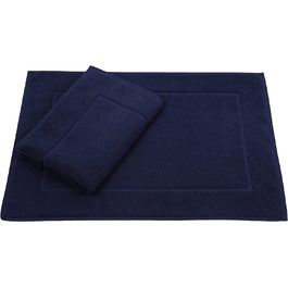 Комплект з 2 килимків Betz для ванної, килимок для ванної, килимок для душу, махрова тканина розміром 50x70 см, 100 бавовна преміум-класу, 650 г/м2, Колір (темно-синій)