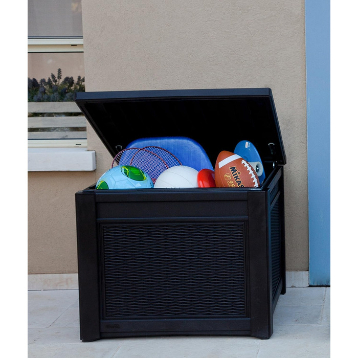 Скриня для зберігання Keter City Box 113л, деревоподібний дизайн, 55x44x57.8 см - для балкона та малих площ