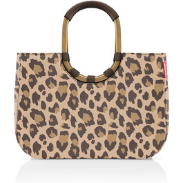 Сумка-шопер Reisenthel Loopshopper L Frame Leo Macchiato з практичними кишенями з перероблених PET-пляшок – стильний та водовідштовхуючий дизайн, колір золото