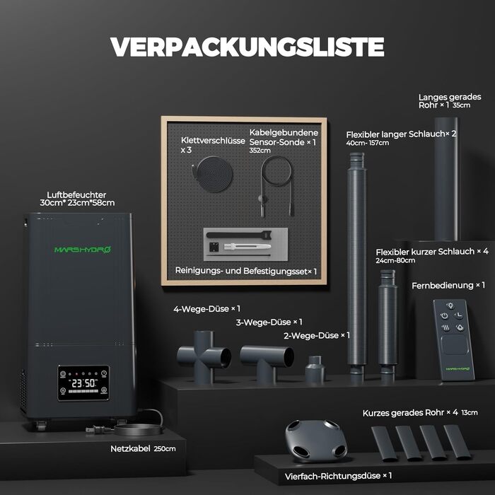 Увлажнитель воздуха MARS HYDRO Plant Humidifier 6L с таймером, регулировкой влажности и бесшумной работой для теплиц, гроубоксов и комнатных растений