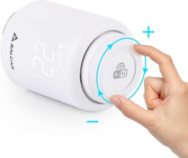 SALCAR Smartes WiFi термостати для радіаторів TRV603 – програмований термостат опалення, сумісний з Alexa та Google Assistant, Tuya Smart, без шлюзу (3 шт)