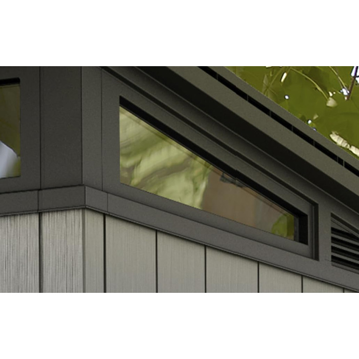 Садовий будинок Keter Artisan Gerätehaus 214x218x226 см, 8.3 м³ – вуличний, з підлогою, двостулковими дверями та вікнами, сірий