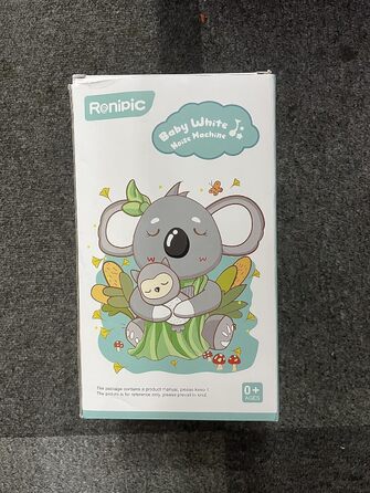 М'яка іграшка Koala White Noise з нічником і музикою, подарунок дитині від 0 місяців Neutral