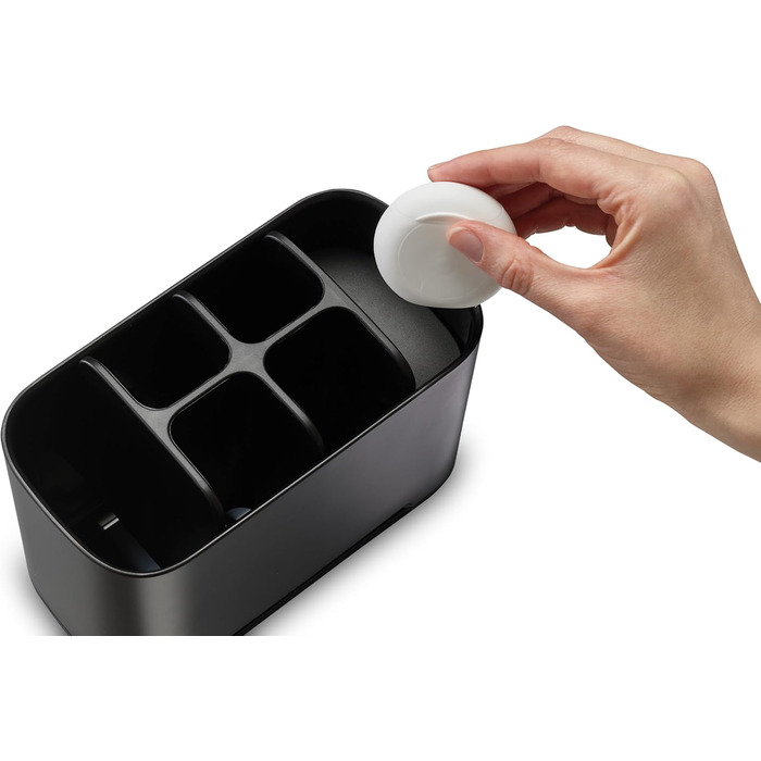 Набір для ванної Joseph Joseph Bathroom Beauties: миска, тримач для зубних щіток, дозатор мила, нержавіюча сталь, чорний