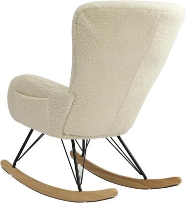 Шкільний крісло-гойдалка Vielllliving для спальні, 150 кг, темно-сірий (бежевий), 93.5x100x55 см